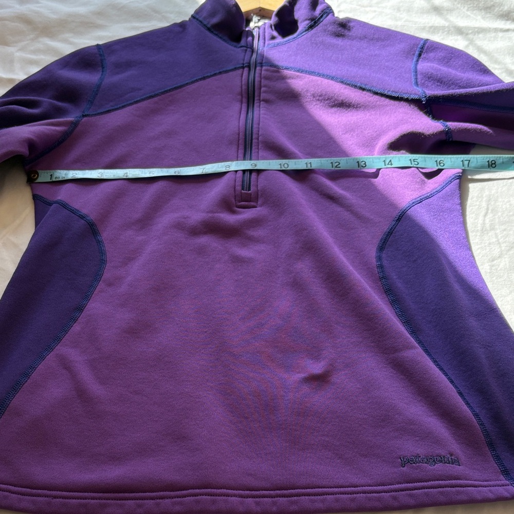 Patagonia Polartec Fleece Quarter Zip Women’s M Purple Pullover - Picture 7 of 11